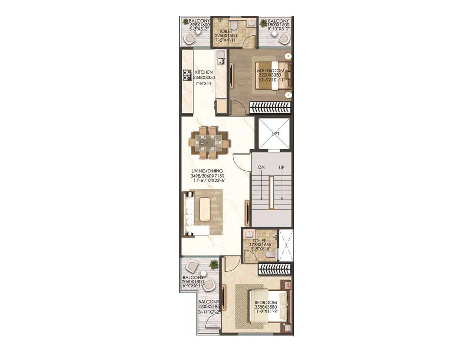 Floor Plan 6 SIGNATURE GLOBAL PARK I EXT Gurgaon 5436725_1200_1600