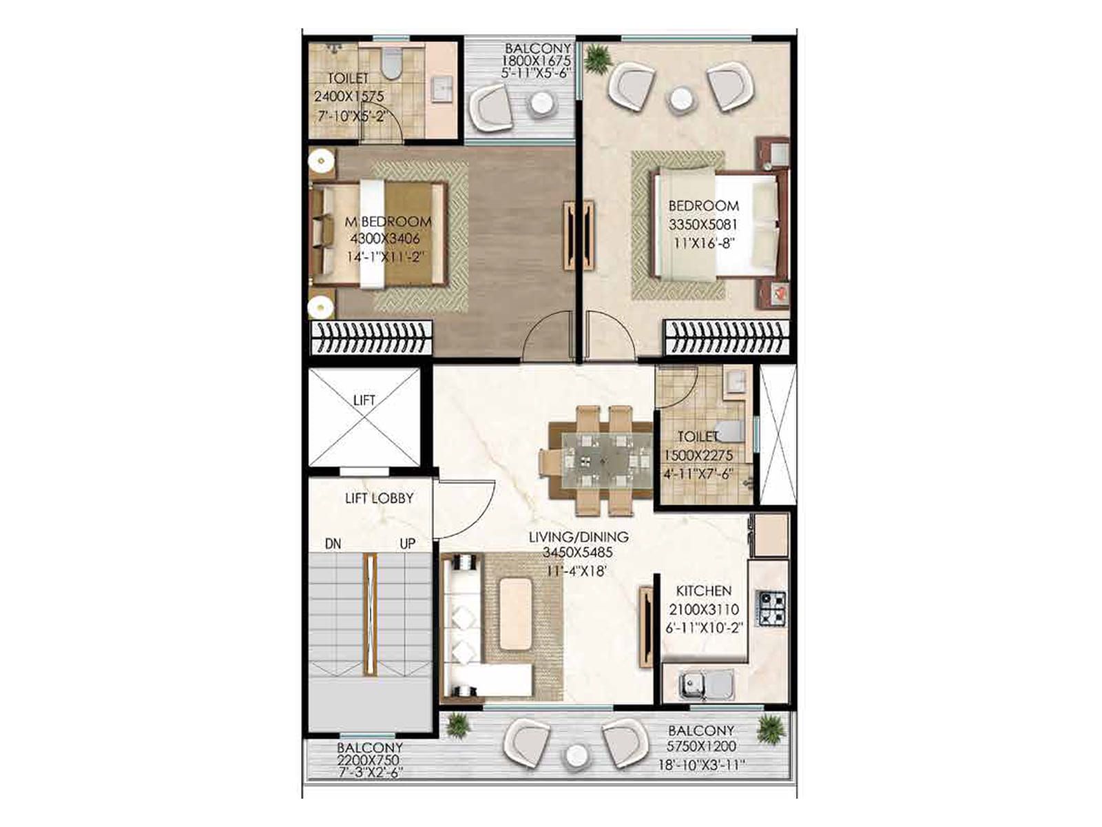 Floor Plan 9 SIGNATURE GLOBAL PARK I EXT Gurgaon 5436725_1200_1600
